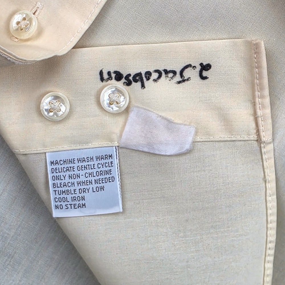 Foxcroft Wrinkle Free Button Down Shirt Womens Yellow Classic Professional Sz 8 - Picture 4 of 8